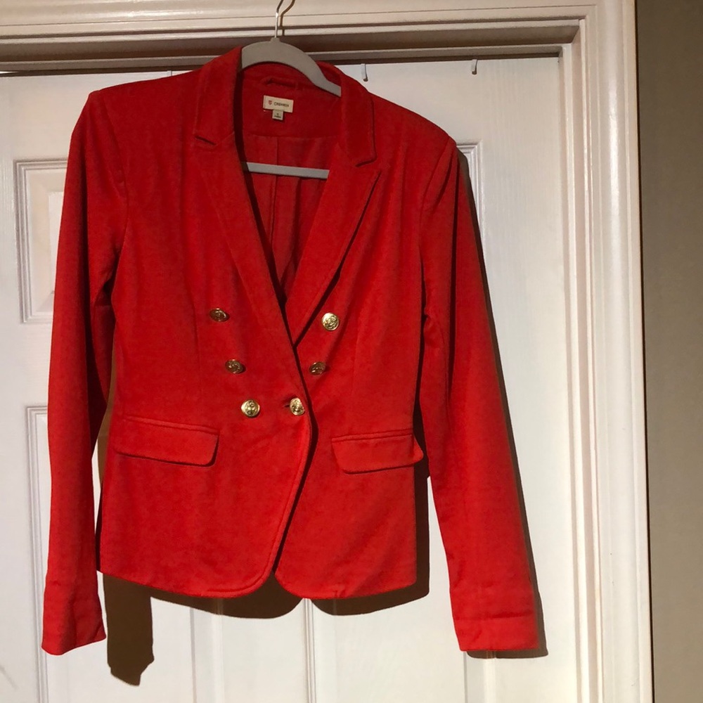 Cremieux Orange Knit Blazer- small